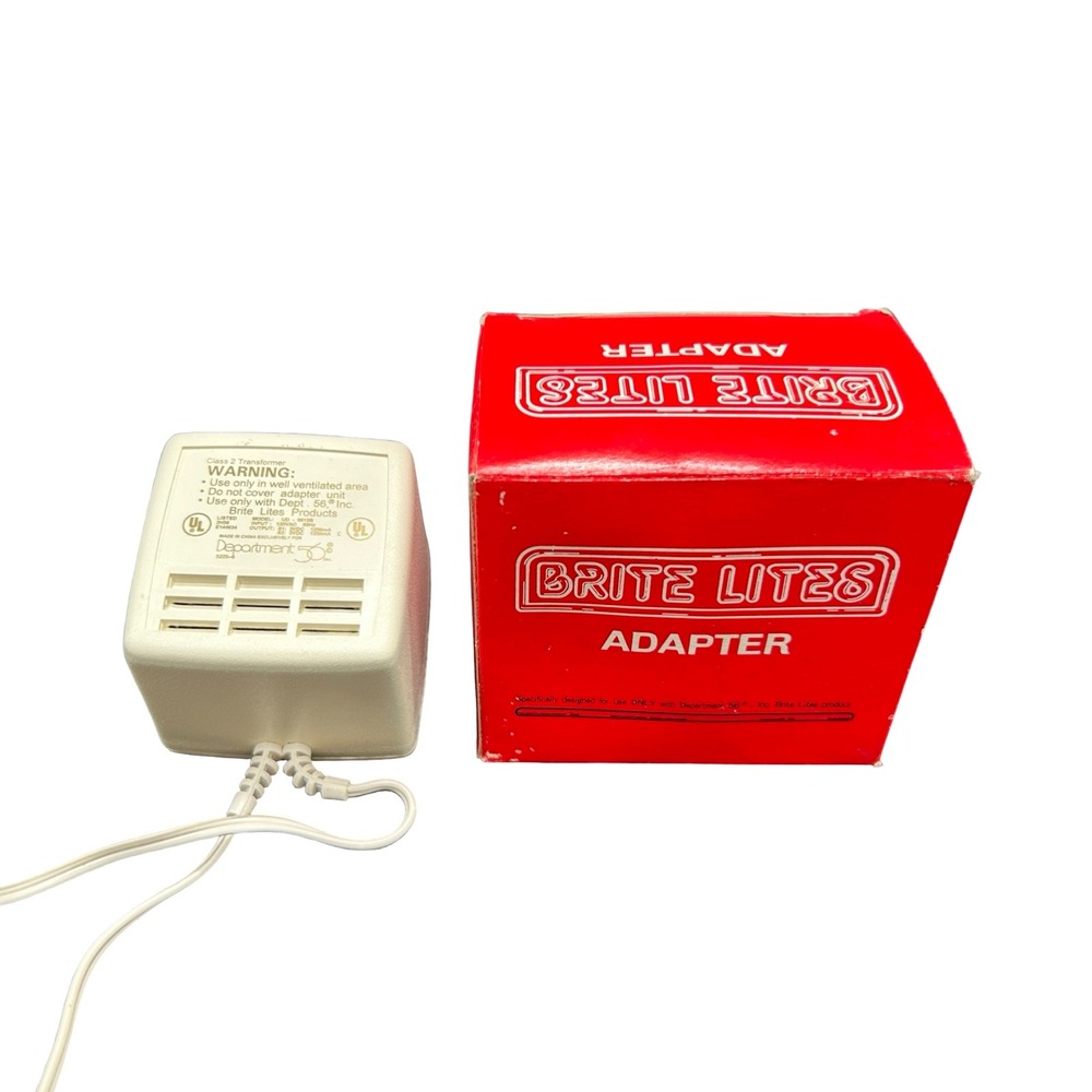 Dept 56 Brite Lites AC Adapter Transformer 5225-6 White Village Power Supply